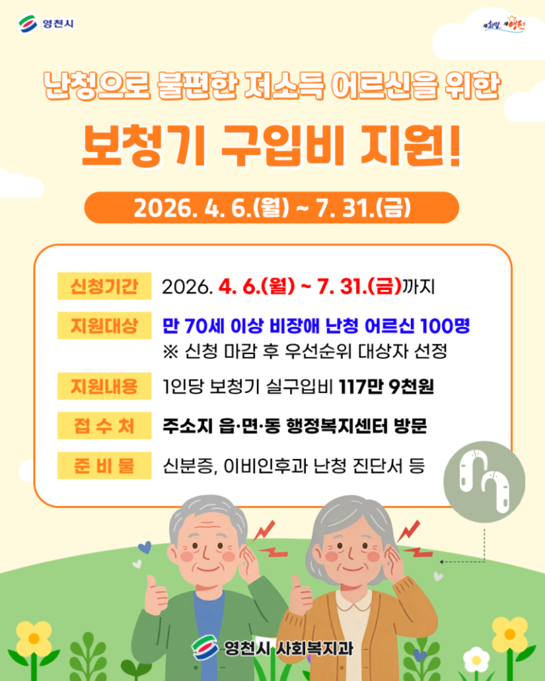 [Support for Hearing Aid Purchase for Low-Income Seniors] 🦻